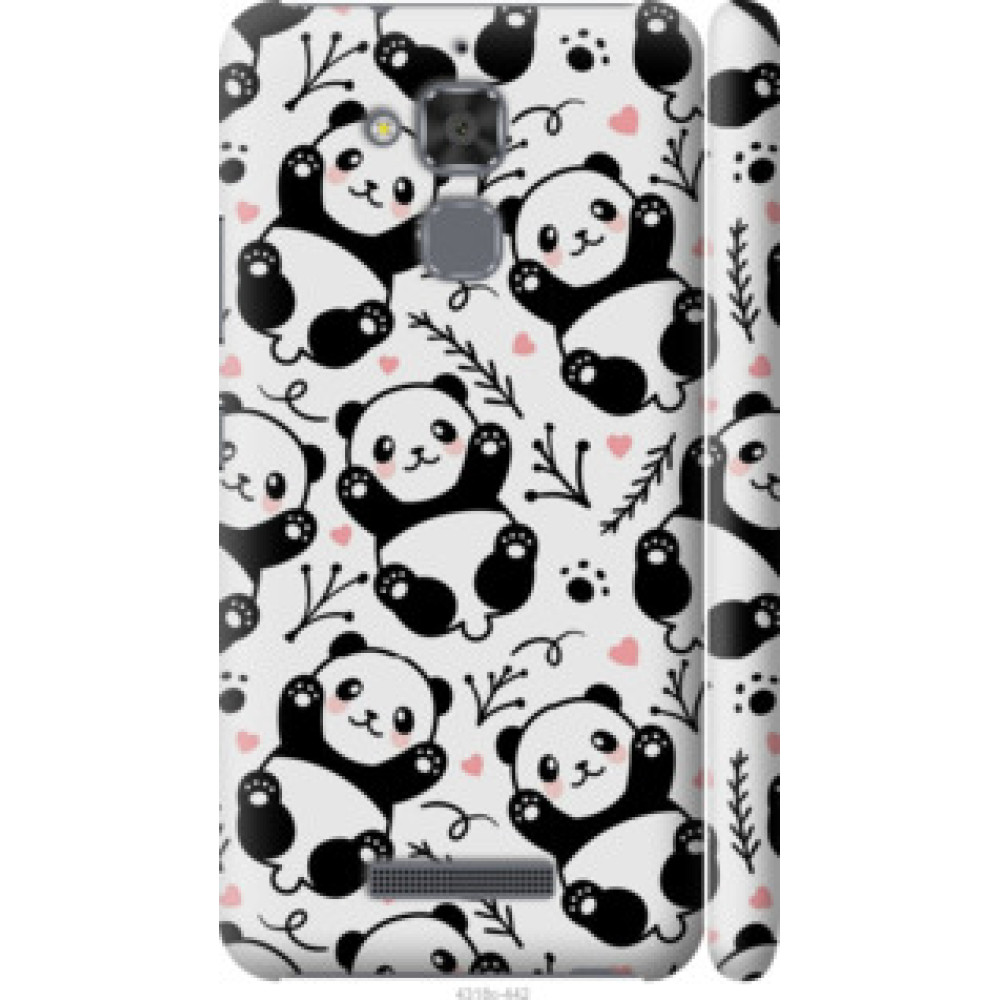 Чехол на Asus Zenfone 3 Max ZC520TL Панды (4318c-442)