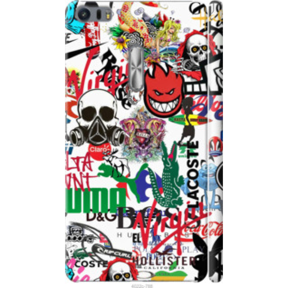 Чехол на Asus Zenfone 3 Ultra ZU680KL Many different logos (4022c-788)