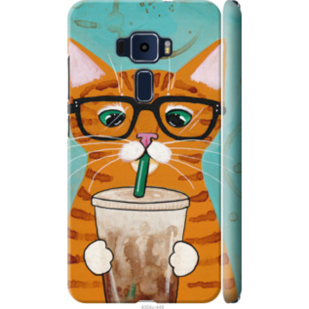 Чехол на Asus Zenfone 3 ZE520KL Зеленоглазый кот в очках (4054c-449)