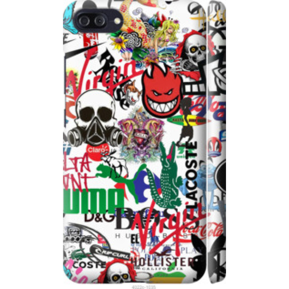 Чехол на Asus ZenFone 4 Max ZC554KL Many different logos (4022c-1035)