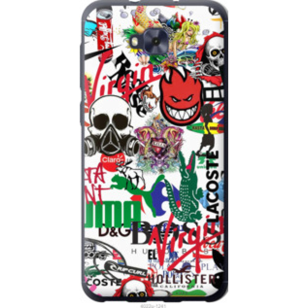 Чехол на Asus ZENFONE 4 SELFIE / ZD553KL Many different logos (4022u-1241)