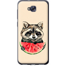 Чехол на Asus ZENFONE 4 SELFIE / ZD553KL Енотик с арбузом (4605u-1241)