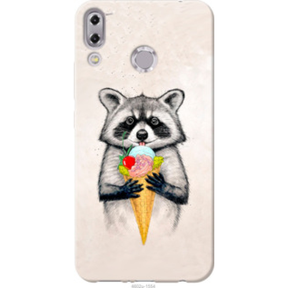 Чехол на Asus Zenfone 5 ZE620KL Енотик с мороженым (4602u-1554)