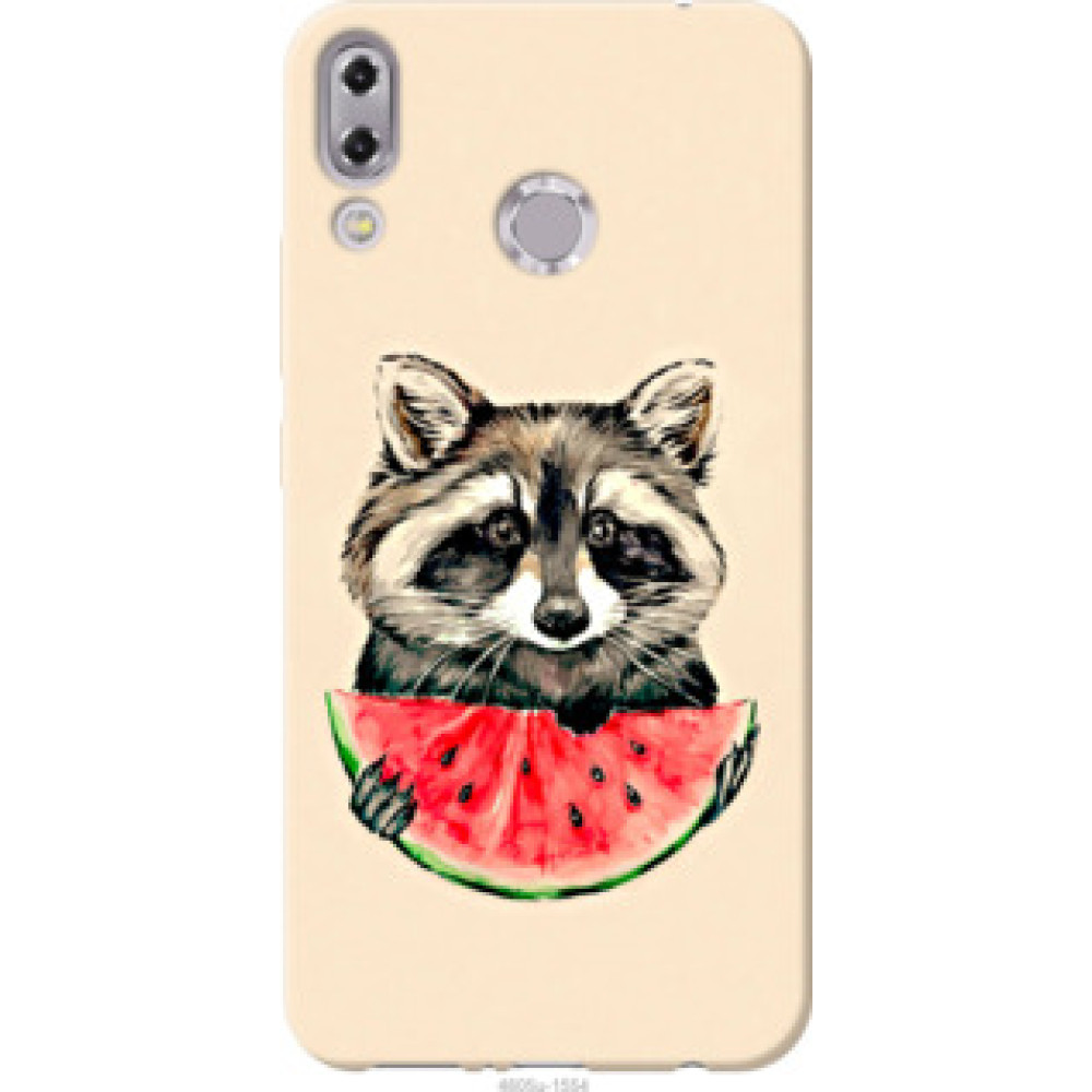 Чехол на Asus Zenfone 5 ZE620KL Енотик с арбузом (4605u-1554)