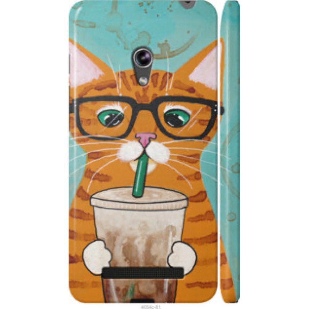 Чехол на Asus Zenfone 5 Зеленоглазый кот в очках (4054c-81)