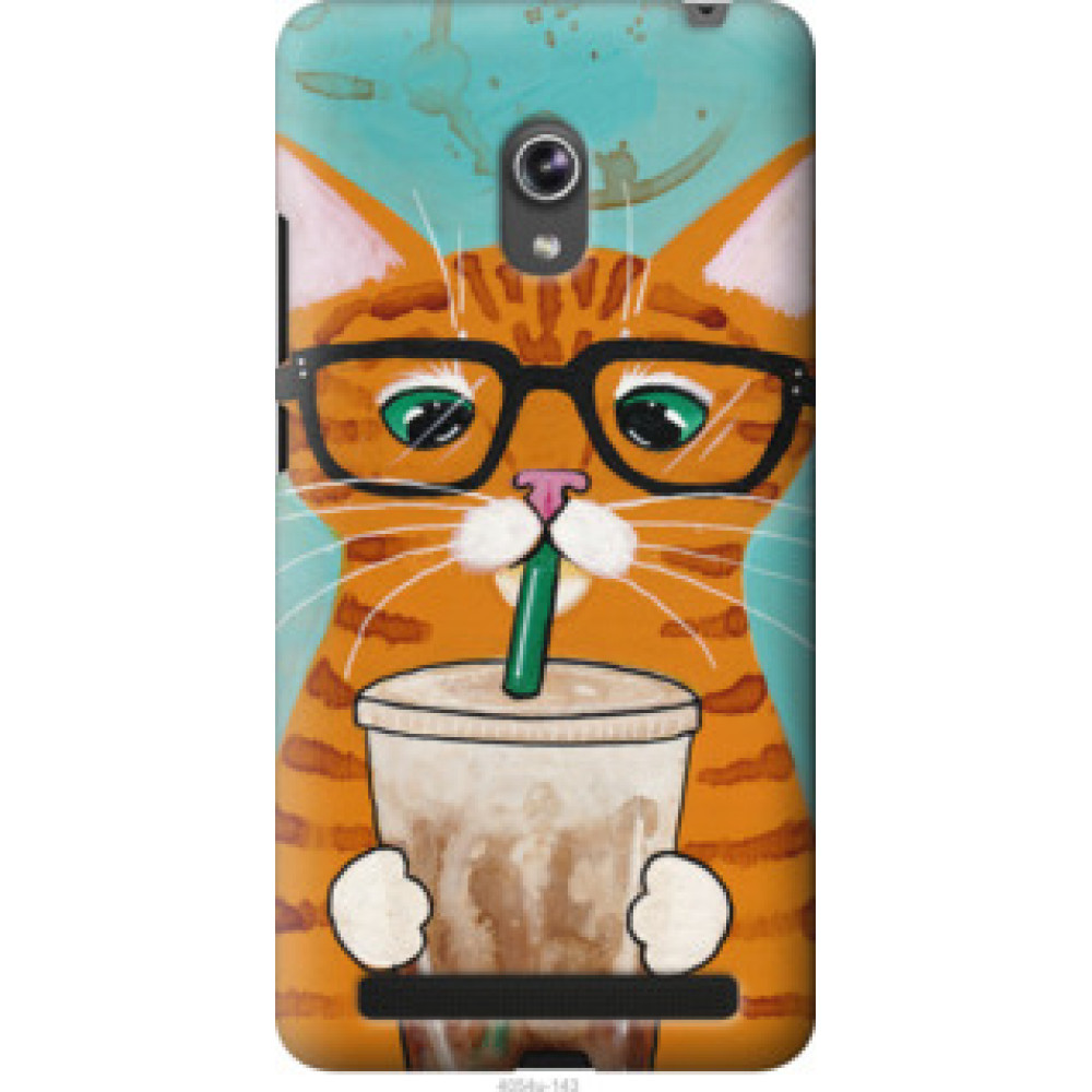 Чехол на Asus ZenFone 6 A600CG Зеленоглазый кот в очках (4054u-143)