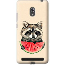 Чехол на Asus ZenFone 6 A600CG Енотик с арбузом (4605u-143)