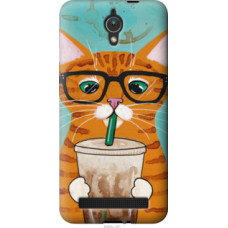 Чехол на Asus ZenFone C ZC451CG Зеленоглазый кот в очках (4054u-181)