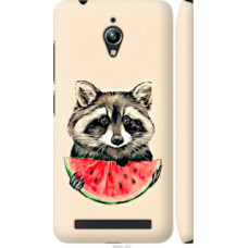 Чехол на Asus Zenfone Go ZC500TG Енотик с арбузом (4605c-160)