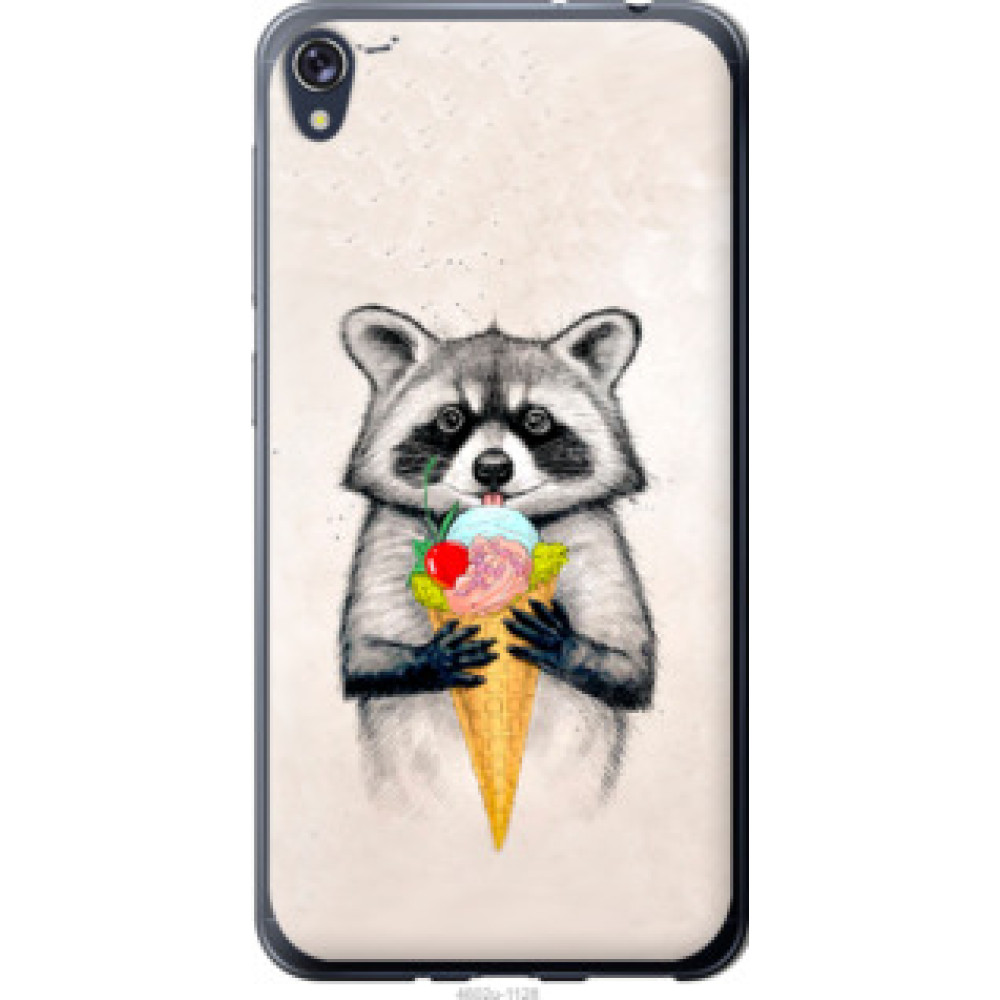 Чехол на Asus ZENFONE Live ZB501KL Енотик с мороженым (4602u-1128)
