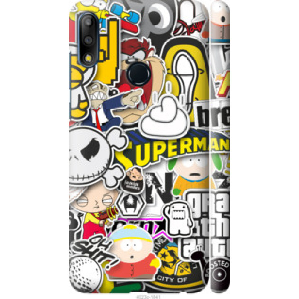 Чехол на Asus Zenfone Max Pro M2 ZB631KL Popular logos (4023c-1641)