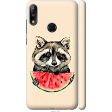 Чехол на Asus Zenfone Max Pro M2 ZB631KL Енотик с арбузом (4605c-1641)