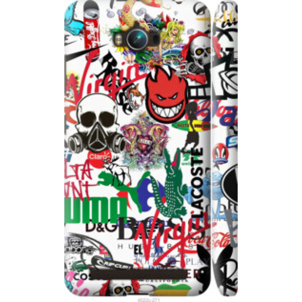 Чехол на Asus ZenFone Max ZC550KL Many different logos (4022c-271)