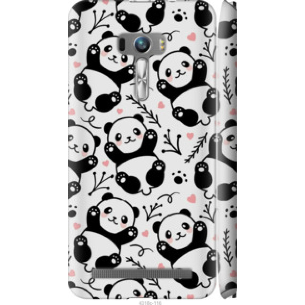 Чехол на Asus ZenFone Selfie ZD551KL Панды (4318c-116)