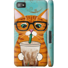 Чехол на Blackberry Z10 Зеленоглазый кот в очках (4054c-392)