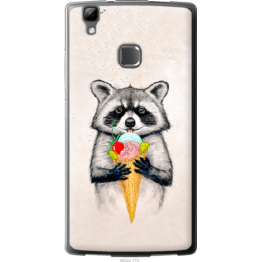 Чохол на Doogee X5 max Енотик с мороженым (4602u-775)