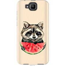 Чехол на Doogee X9 mini Енотик с арбузом (4605u-774)