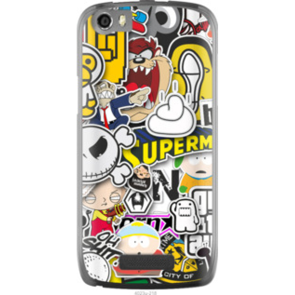 Чохол на Fly IQ4405 Popular logos (4023u-218)