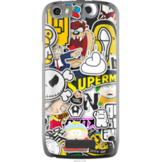 Чехол на Fly IQ4405 Popular logos (4023u-218)