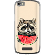 Чехол на Fly IQ4405 Енотик с арбузом (4605u-218)