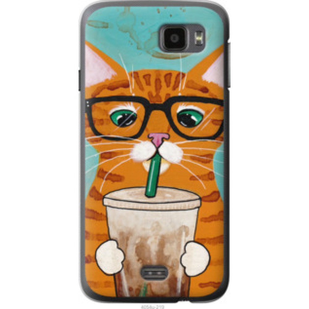 Чехол на Fly IQ4411 Зеленоглазый кот в очках (4054u-219)