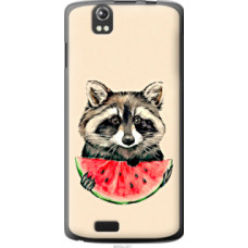 Чехол на Fly IQ4503 Енотик с арбузом (4605u-221)