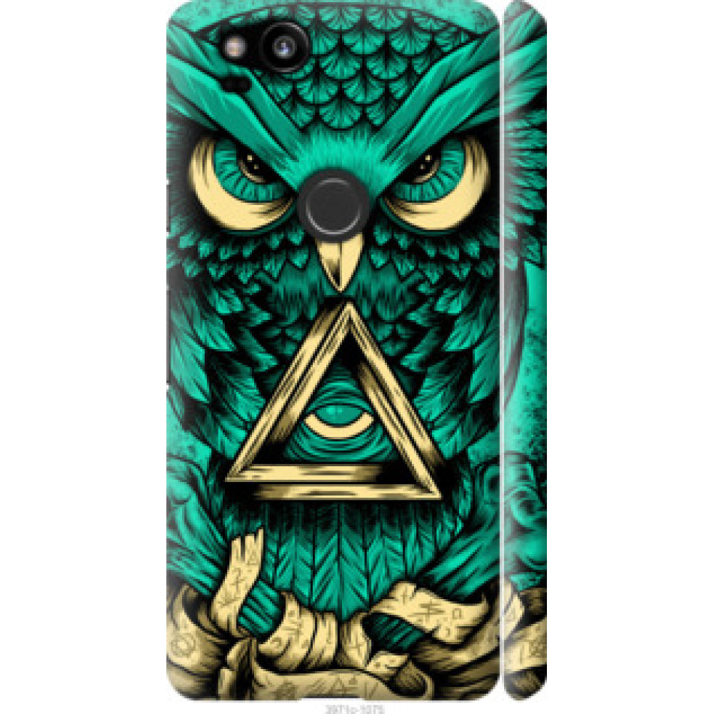 Чехол на Google Pixel 2 Сова Арт-тату (3971c-1075)