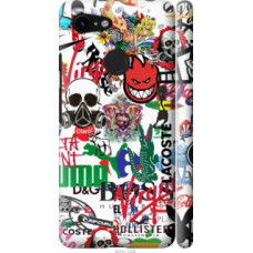 Чехол на Google Pixel 3 Many different logos (4022c-1528)