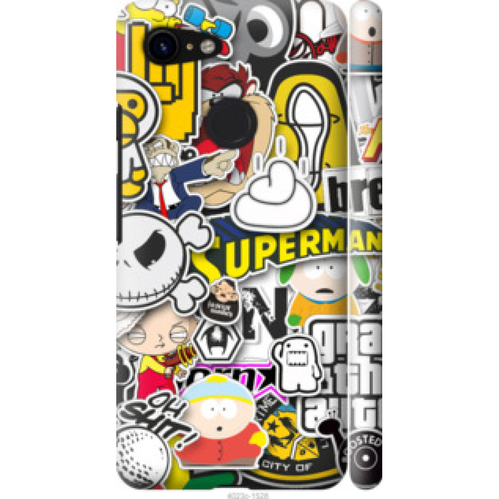 Чехол на Google Pixel 3 Popular logos (4023c-1528)