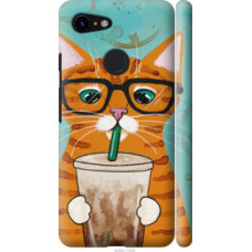 Чехол на Google Pixel 3 Зеленоглазый кот в очках (4054c-1528)