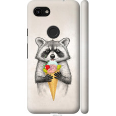 Чехол на Google Pixel 3a Енотик с мороженым (4602c-1700)