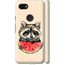 Чехол на Google Pixel 3a Енотик с арбузом (4605c-1700)