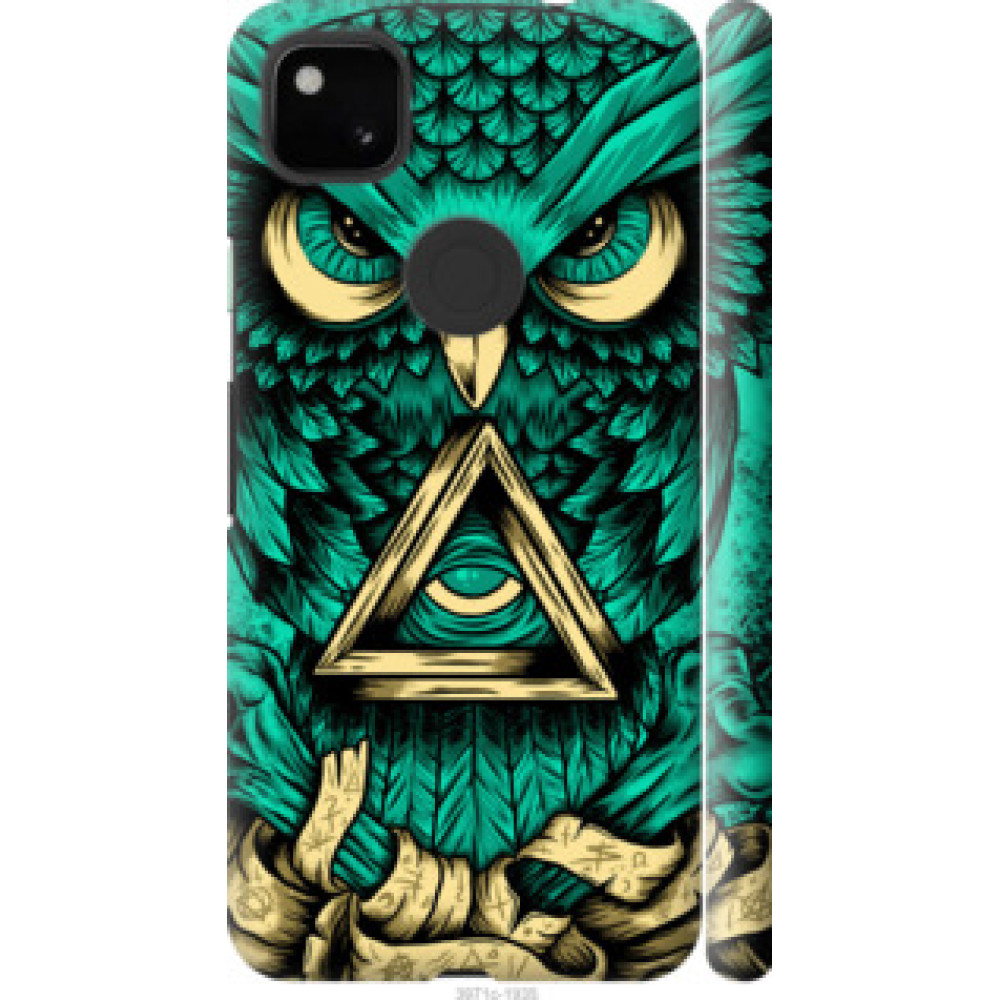 Чехол на Google Pixel 4A Сова Арт-тату (3971c-1935)