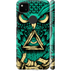Чехол на Google Pixel 4A Сова Арт-тату (3971c-1935)
