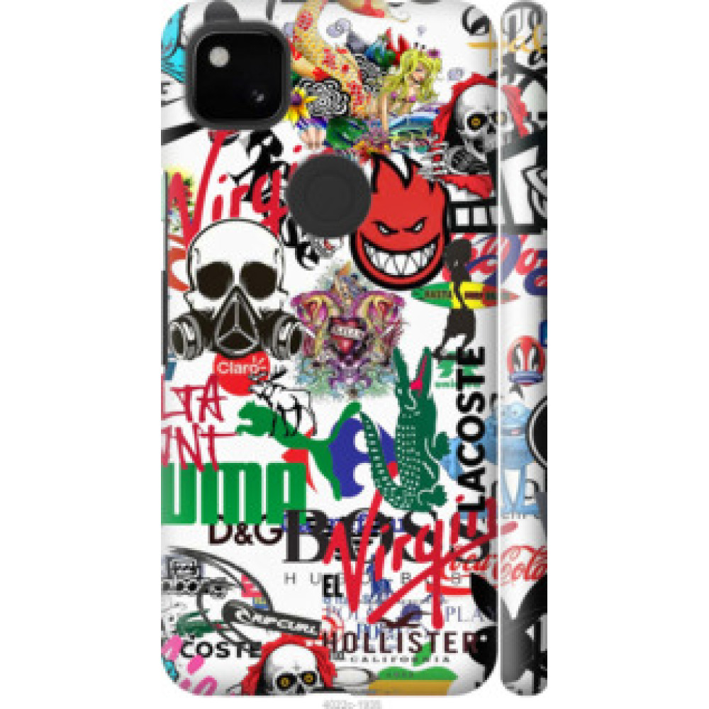 Чохол на Google Pixel 4A Many different logos (4022c-1935)