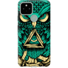 Чехол на Google Pixel 5 Сова Арт-тату (3971u-2044)