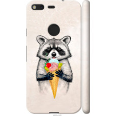 Чехол на Google Pixel Енотик с мороженым (4602c-400)