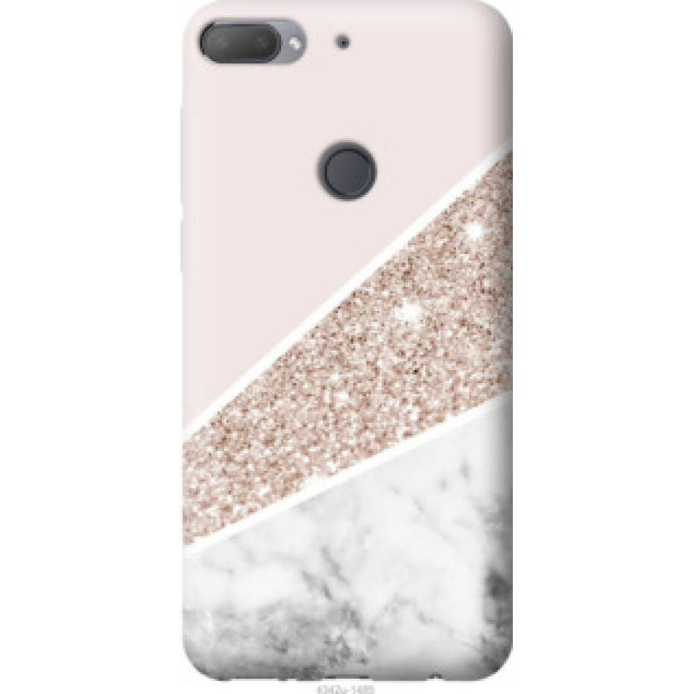 Чехол на HTC Desire 12 Plus Пастельный мрамор (4342u-1485)