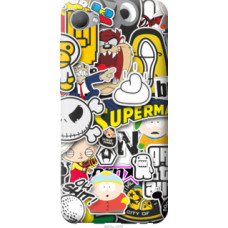 Чехол на HTC Desire 12 Popular logos (4023u-1476)