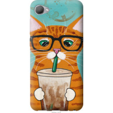 Чехол на HTC Desire 12 Зеленоглазый кот в очках (4054u-1476)