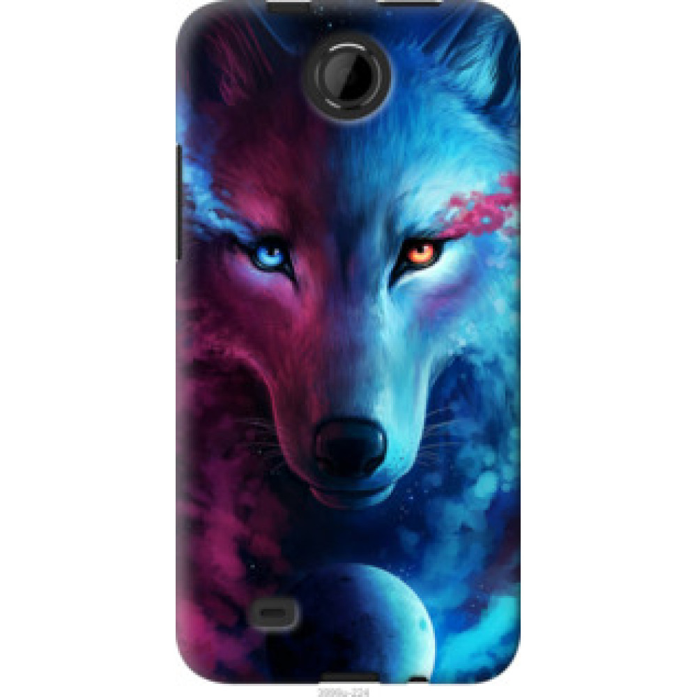 Чехол на HTC Desire 300 Арт-волк (3999u-224)