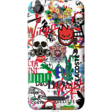 Чехол на HTC Desire 320 Many different logos (4022u-497)