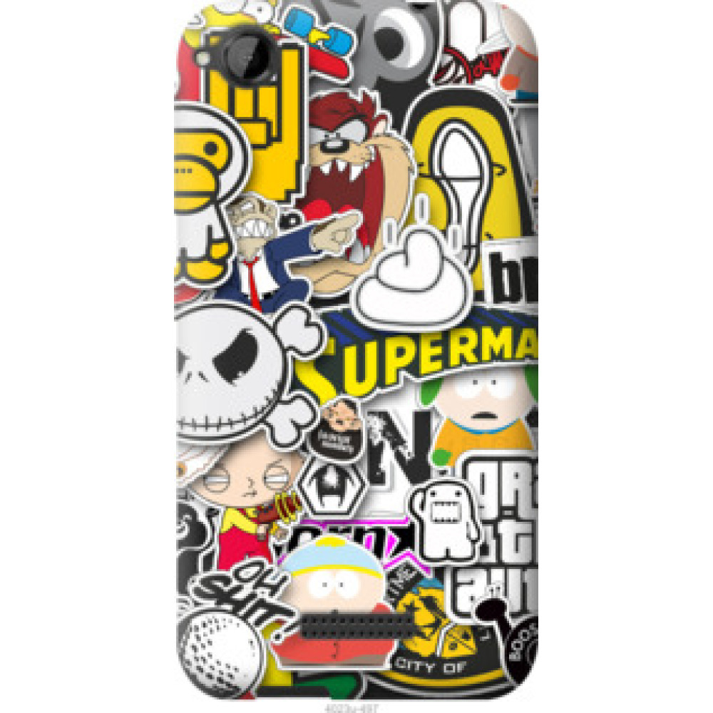 Чехол на HTC Desire 320 Popular logos (4023u-497)