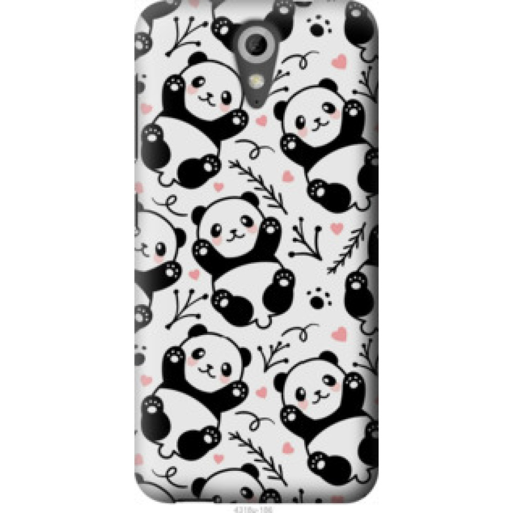 Чехол на HTC Desire 620G Панды (4318u-187)