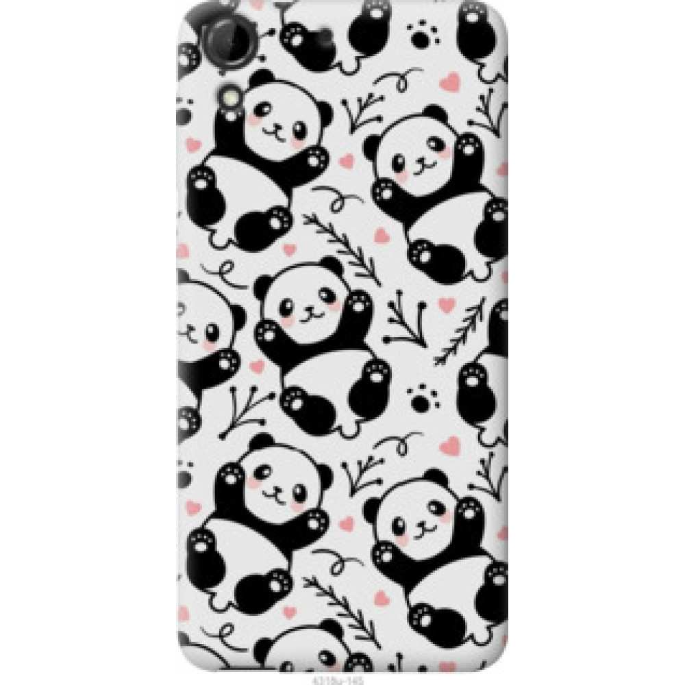 Чехол на HTC Desire 728G Панды (4318u-145)