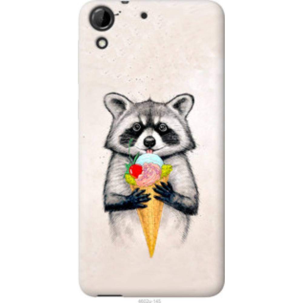 Чохол на HTC Desire 728G Енотик с мороженым (4602u-145)