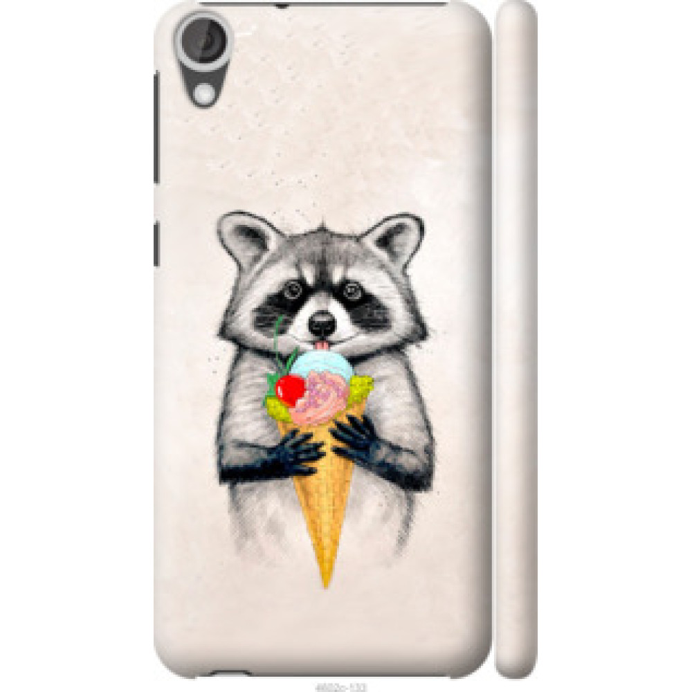 Чехол на HTC Desire 820 Енотик с мороженым (4602c-133)
