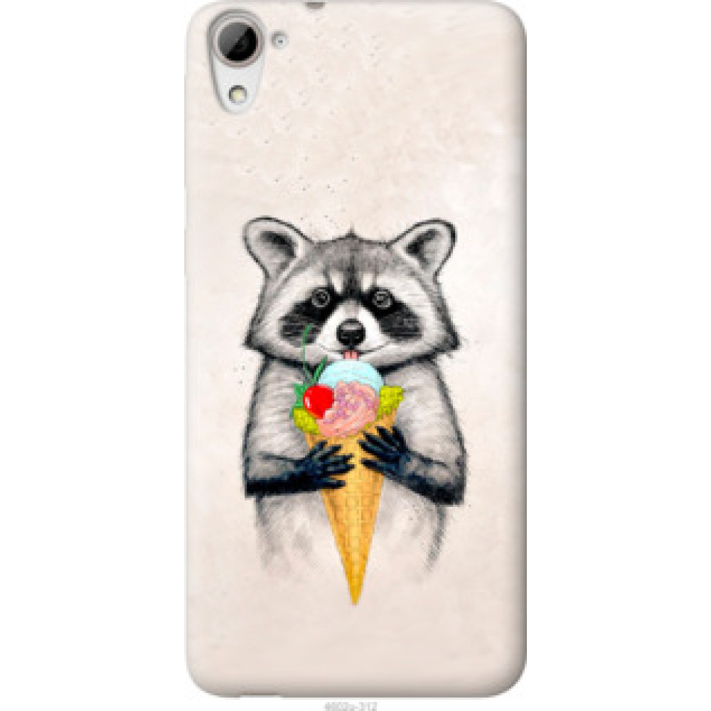 Чехол на HTC Desire 826 dual sim Енотик с мороженым (4602u-312)