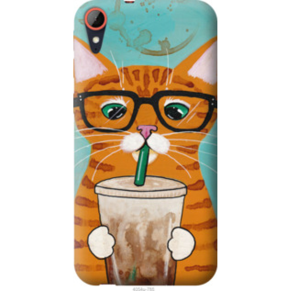 Чохол на HTC Desire 830 Зеленоглазый кот в очках (4054u-785)