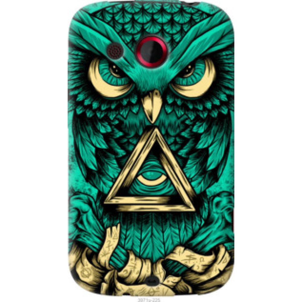 Чехол на HTC Desire C A320e Сова Арт-тату (3971u-225)